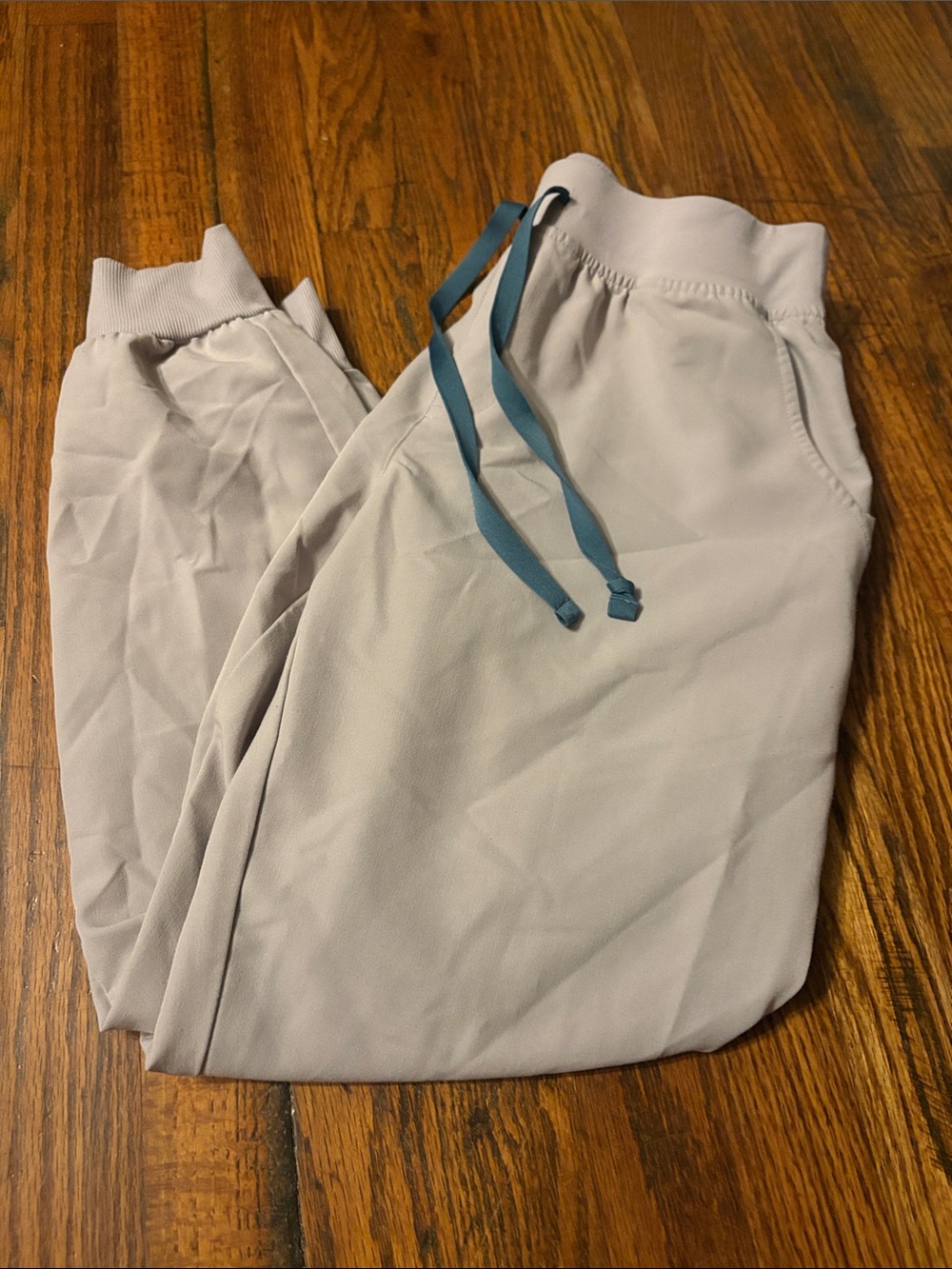 🎉Like New! Figs Light Gray Track Joggers with Drawstrings